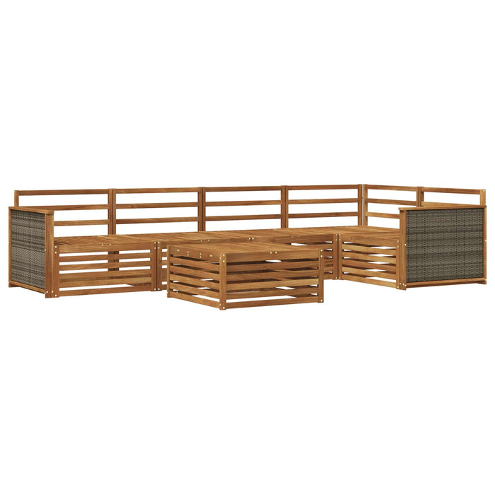 Set de canapele de exterior 6 pcs natural Lemn Solid de Acacia WALTI