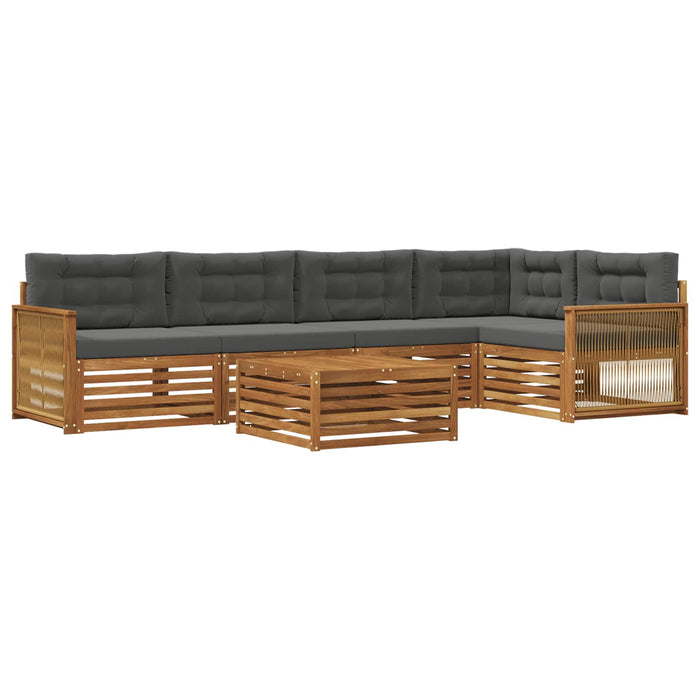 Set de canapele de exterior cu pernă 6 pcs Natural și Antracit WALTI