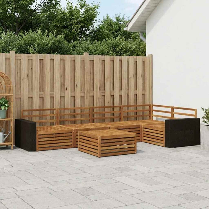 Set de canapele de exterior 6 pcs natural 79 x 79 x 37 cm WALTI
