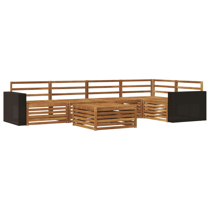 Set de canapele de exterior 6 pcs natural 79 x 79 x 37 cm WALTI