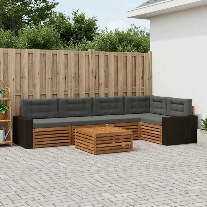 Set de canapele de exterior 6 pcs Natural și Antracit WALTI