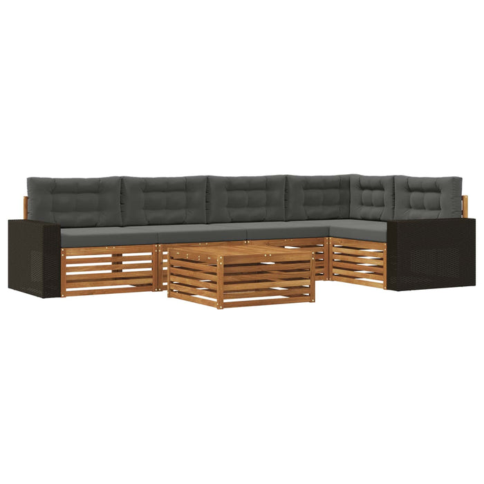 Set de canapele de exterior 6 pcs Natural și Antracit WALTI