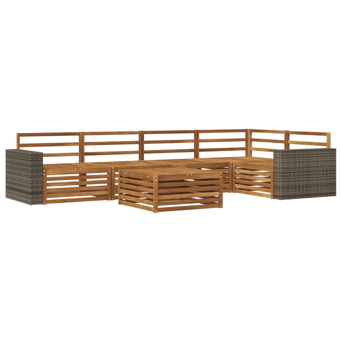 Set de canapele de exterior 6 pcs natural 79 x 79 x 37 cm WALTI