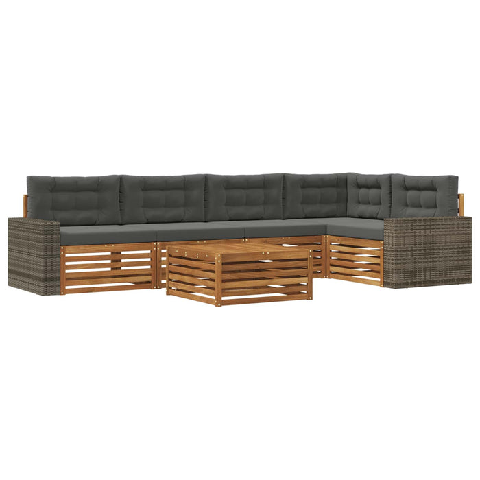 Set de canapele de exterior 6 pcs Natural și Antracit WALTI