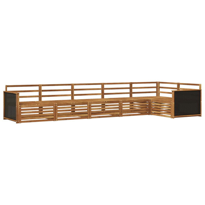 Set de canapele de exterior 6 pcs natural 406 x 168,5 x 73 cm WALTI