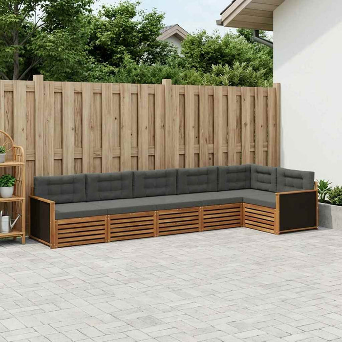 Set de canapele de exterior 6 pcs Natural și Antracit WALTI