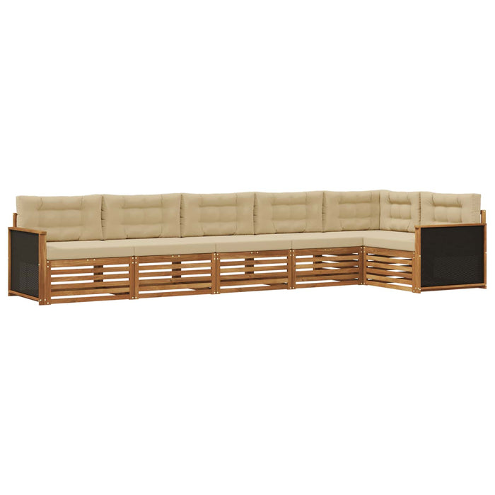 Set de canapele de exterior 6 pcs Natural și Bej WALTI