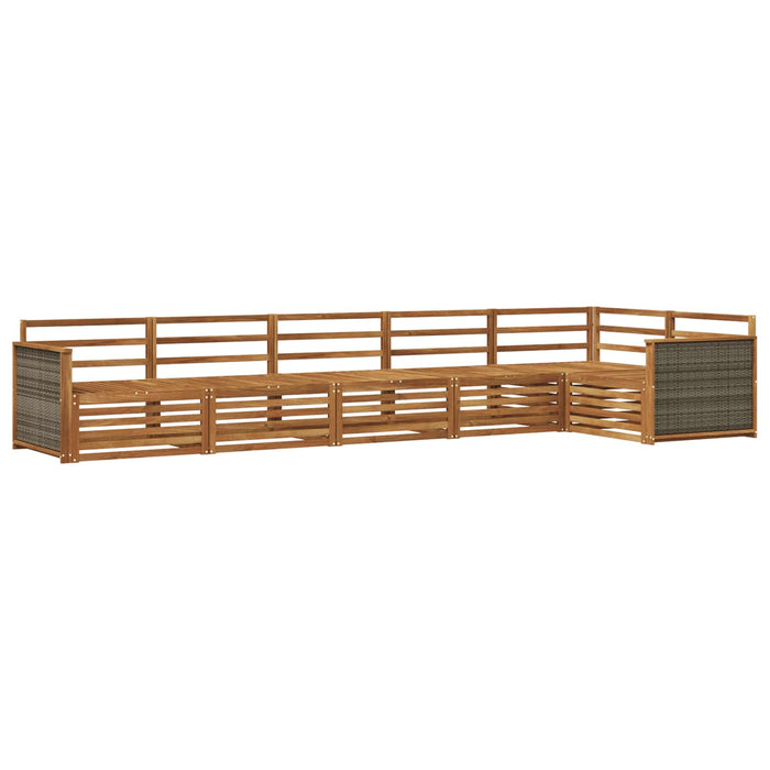 Set de canapele de exterior 6 pcs natural Lemn Solid de Acacia WALTI