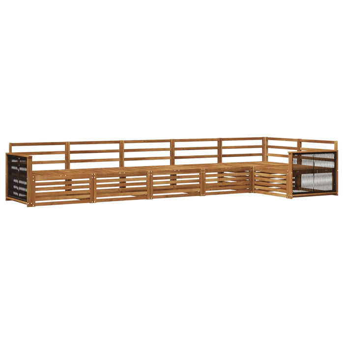 Set de canapele de exterior 6 pcs natural Lemn Solid de Acacia WALTI