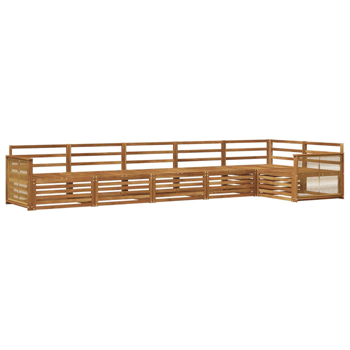 Set de canapele de exterior 6 pcs natural Lemn Solid de Acacia WALTI