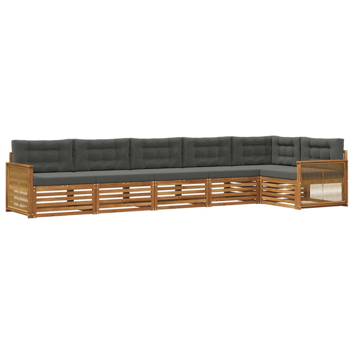 Set de canapele de exterior cu pernă 6 pcs Natural și Antracit WALTI