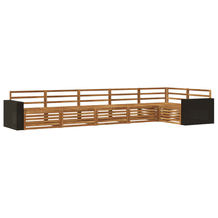Set de canapele de exterior 6 pcs natural 402 x 172,5 x 73 cm WALTI