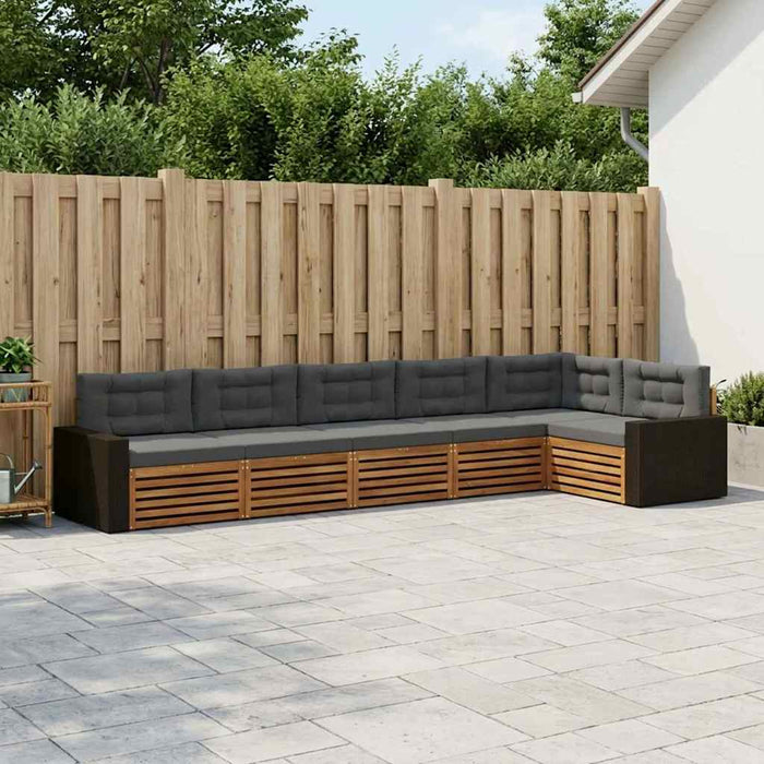 Set de canapele de exterior 6 pcs Natural și Antracit WALTI