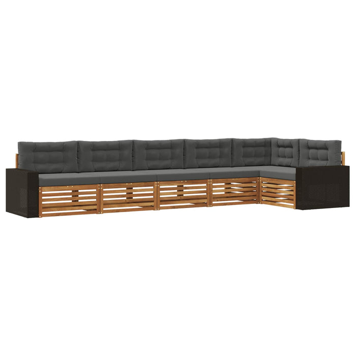 Set de canapele de exterior 6 pcs Natural și Antracit WALTI