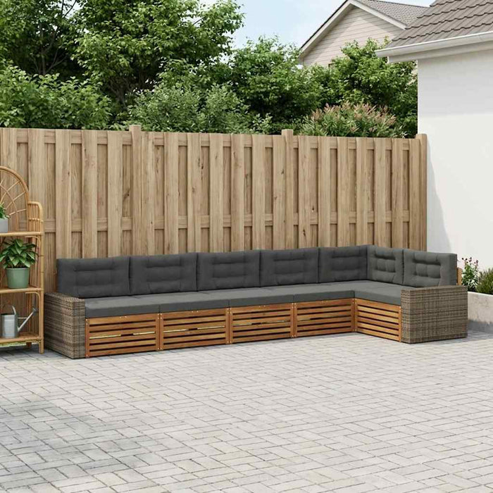 Set de canapele de exterior 6 pcs Natural și Antracit WALTI