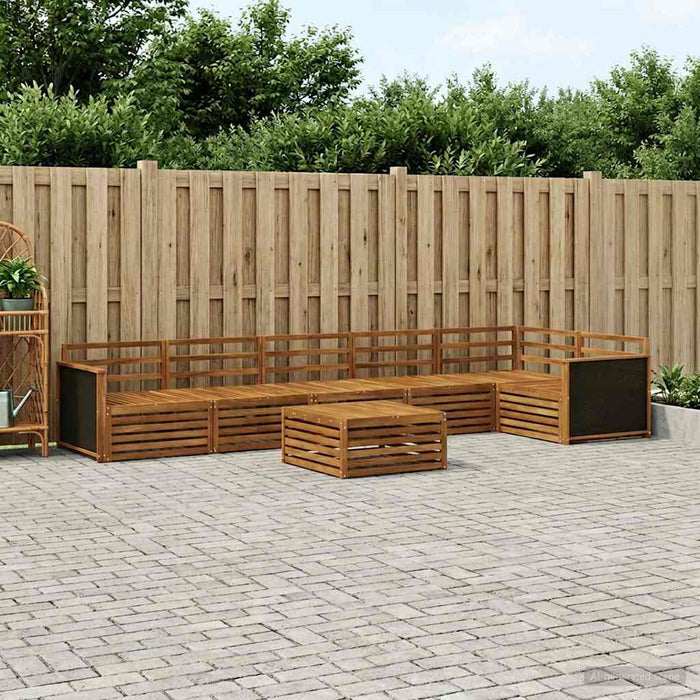 Set de canapele de exterior 7 pcs natural 79 x 79 x 37 cm WALTI