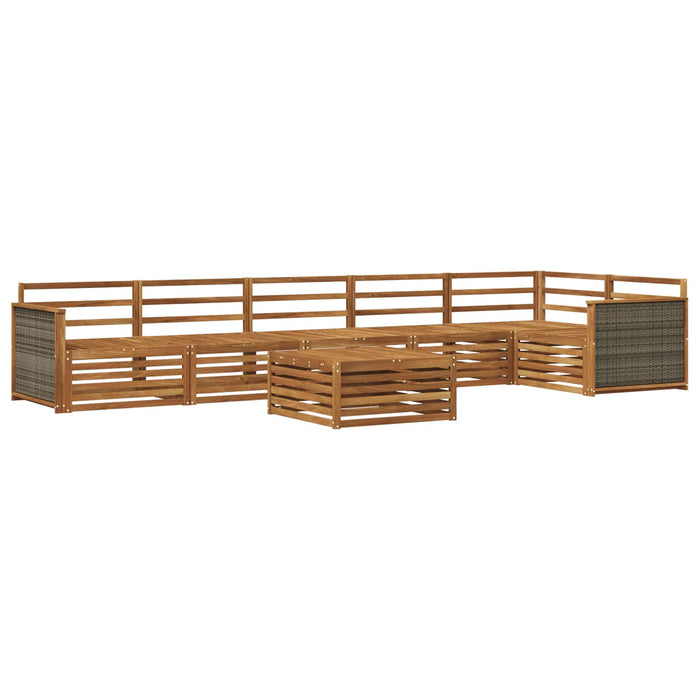 Set de canapele de exterior 7 pcs natural Lemn Solid de Acacia WALTI
