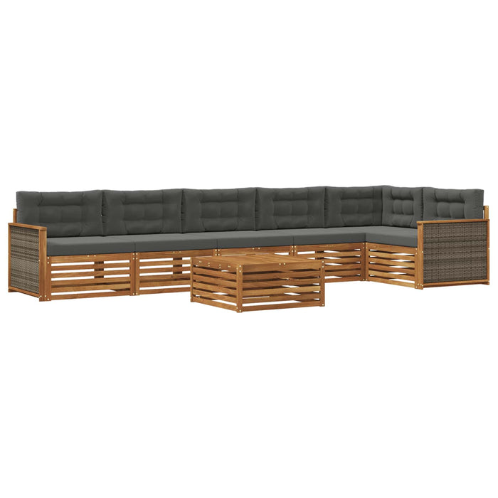 Set de canapele de exterior cu pernă 7 pcs Natural și Antracit WALTI