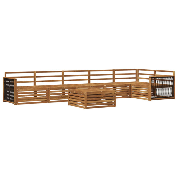 Set de canapele de exterior 7 pcs natural Lemn Solid de Acacia WALTI