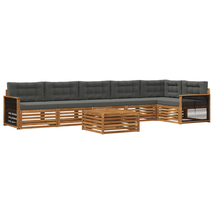 Set de canapele de exterior cu pernă 7 pcs Natural și Antracit WALTI