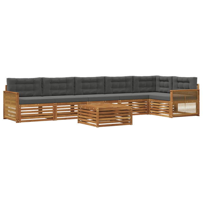 Set de canapele de exterior cu pernă 7 pcs Natural și Antracit WALTI