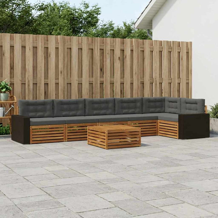 Set de canapele de exterior 7 pcs Natural și Antracit WALTI