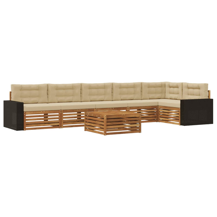Set de canapele de exterior 7 pcs Natural și Bej WALTI