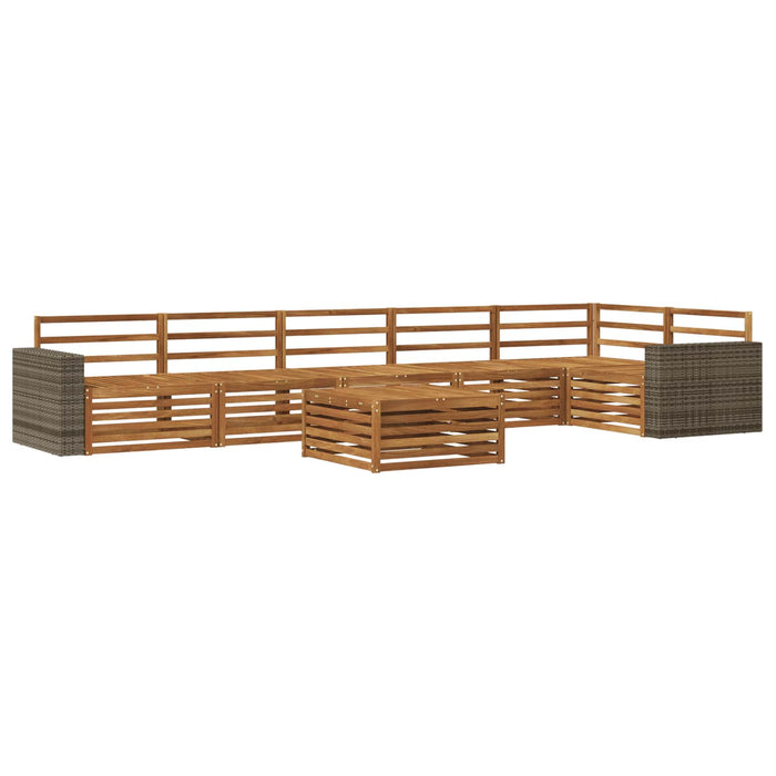 Set de canapele de exterior 7 pcs natural 79 x 79 x 37 cm WALTI