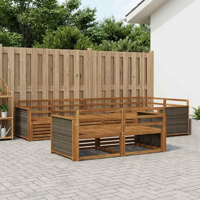 Set de canapele de exterior 7 pcs natural WALTI