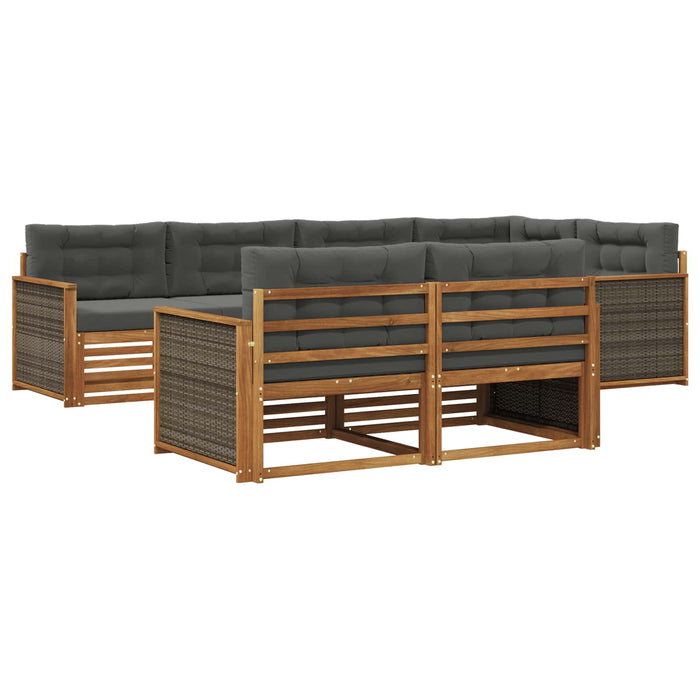 Set de canapele de exterior cu pernă 7 pcs Natural și Antracit WALTI