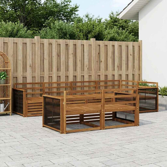 Set de canapele de exterior 7 pcs natural WALTI