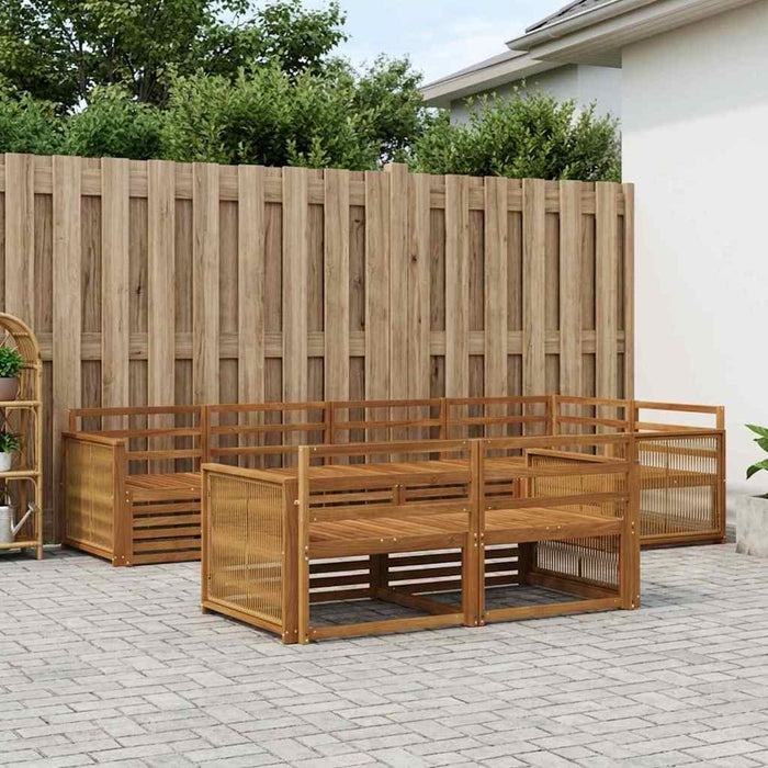 Set de canapele de exterior 7 pcs natural WALTI