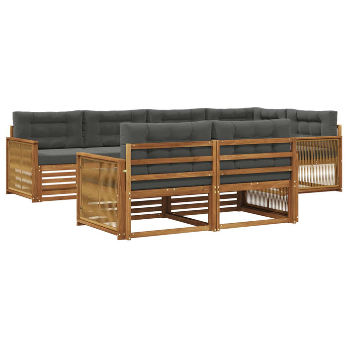 Set de canapele de exterior cu pernă 7 pcs Natural și Antracit WALTI