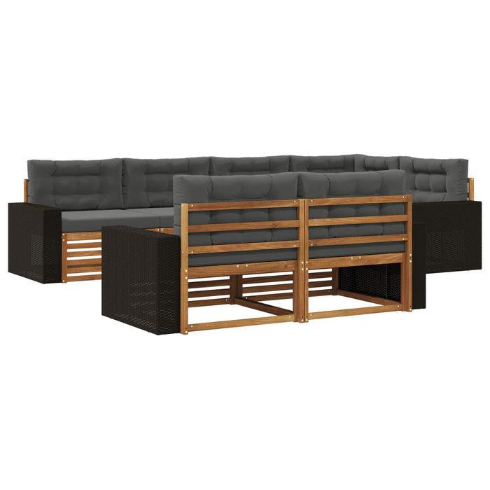 Set de canapele de exterior cu pernă 7 pcs Natural și Antracit WALTI