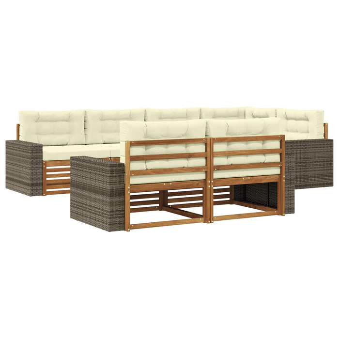 Set de canapele de exterior cu pernă 7 pcs Natural și Crem - WALTI WALTI