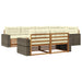 Set de canapele de exterior cu pernă 7 pcs Natural și Crem - WALTI WALTI