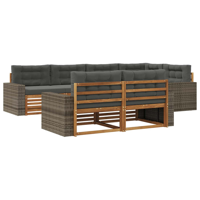 Set de canapele de exterior cu pernă 7 pcs Natural și Antracit WALTI