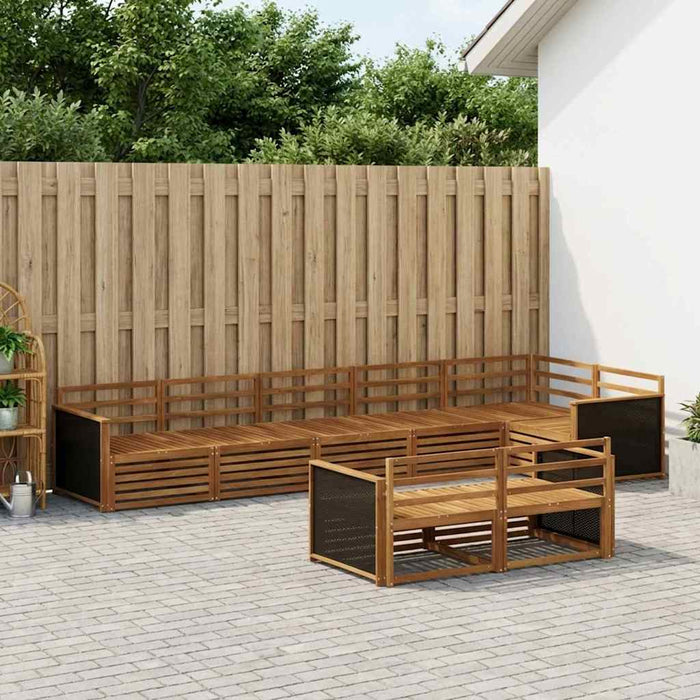 Set de canapele de exterior 8 pcs natural WALTI