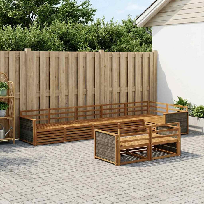 Set de canapele de exterior 8 pcs natural WALTI