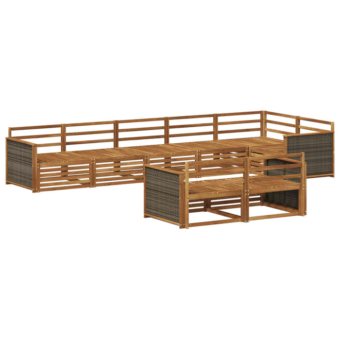 Set de canapele de exterior 8 pcs natural WALTI