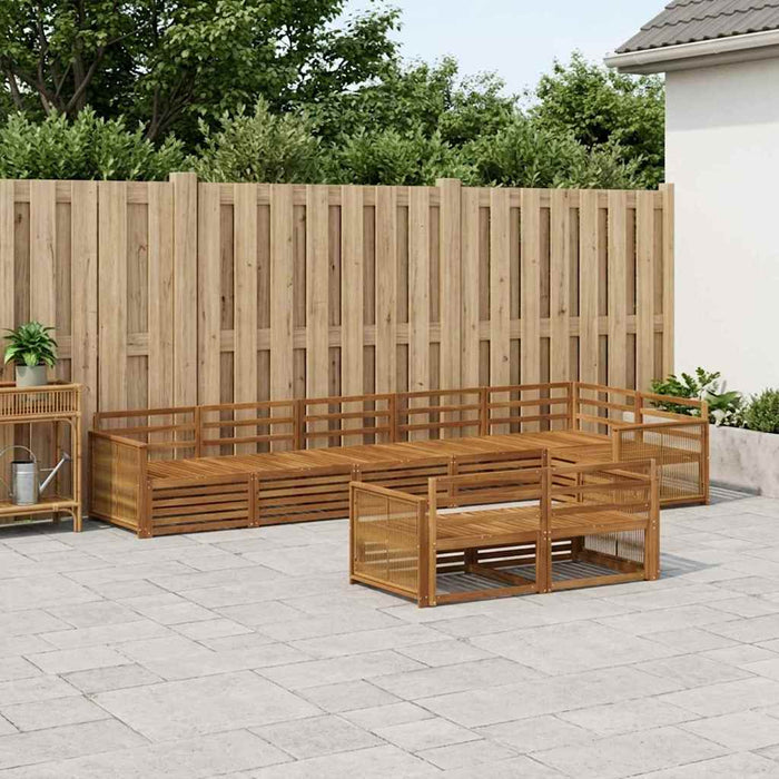 Set de canapele de exterior 8 pcs natural WALTI
