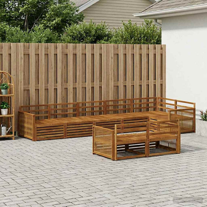 Set de canapele de exterior 8 pcs natural WALTI