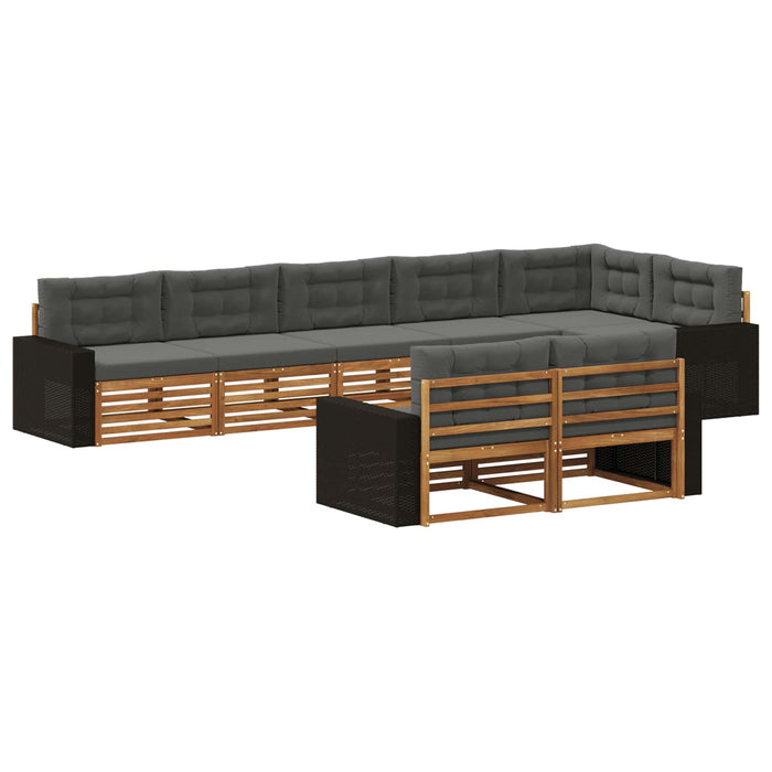 Set de canapele de exterior cu pernă 8 pcs Natural și Antracit WALTI