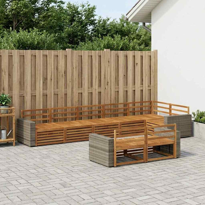 Set de canapele de exterior 8 pcs natural WALTI