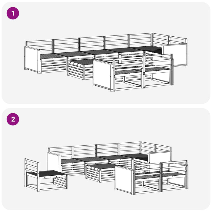 Set de canapele de exterior 9 pcs WALTI