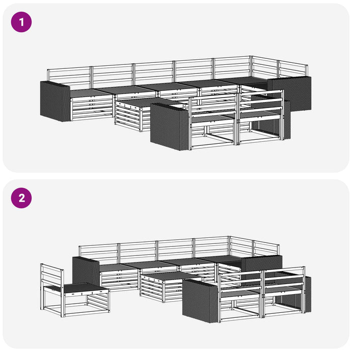 Set de canapele de exterior 9 pcs WALTI