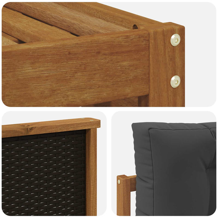 Set de canapele de exterior cu pernă 6 pcs Natural și Antracit WALTI