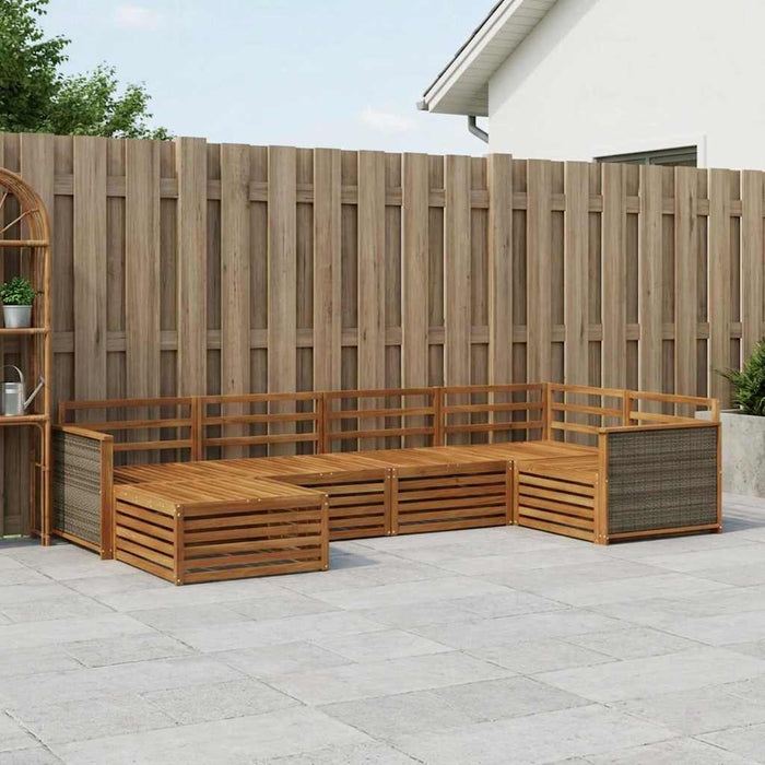 Set de canapele de exterior 6 pcs natural WALTI