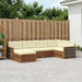 Set de canapele de exterior cu pernă 6 pcs Natural și Crem - WALTI WALTI