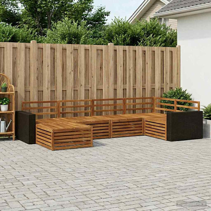 Set de canapele de exterior 6 pcs natural WALTI